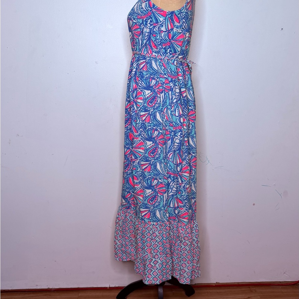 Lilly Pulitzer Maxi Dress Girls Size XL Blue Pink 20th Anniversary Collection - Picture 6 of 11